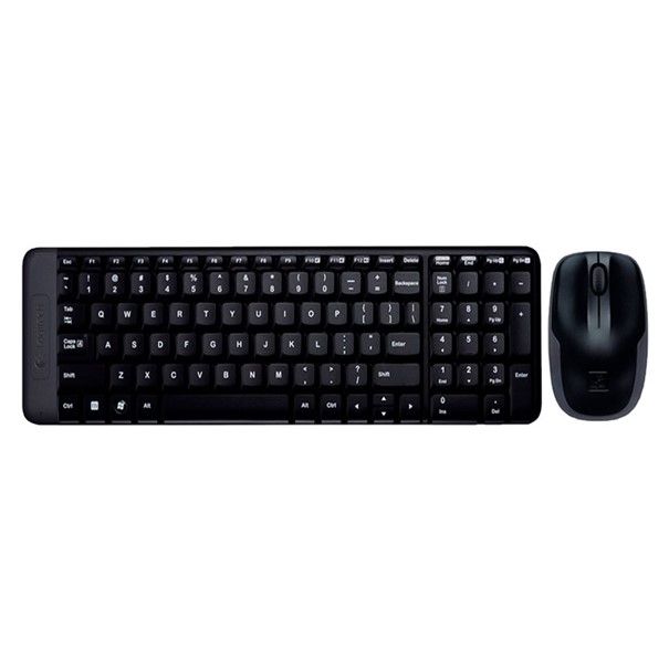 TECLADO LOGITECH + MOUSE MK220 WIRELESS USB SP BLACK