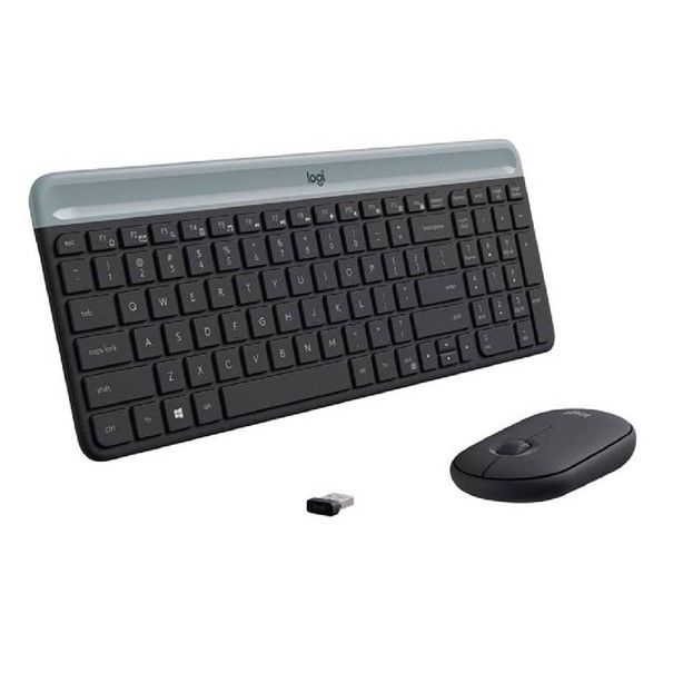 TECLADO LOGITECH + MOUSE MK470 WIRELESS SLIM USB BLACK