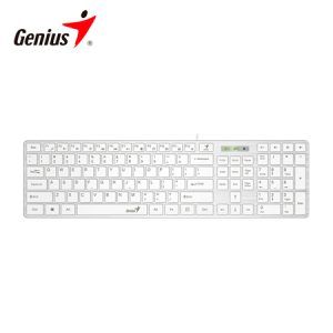 TECLADO GENIUS SMART SLIMSTAR 126 AI COPILOT USB MULTIMEDIA SP WHITE (31310017409)