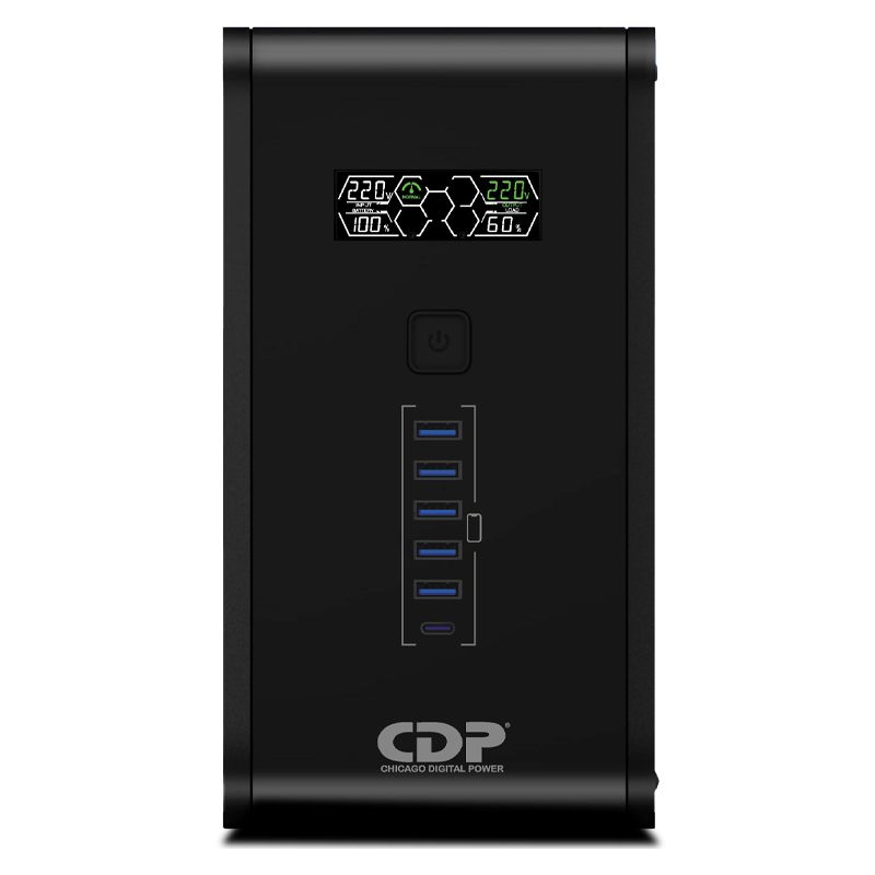 UPS INTERACTIVO CDP (CHICAGO DIGITAL POWER) R-SMART 751I, 750VA / 375W
