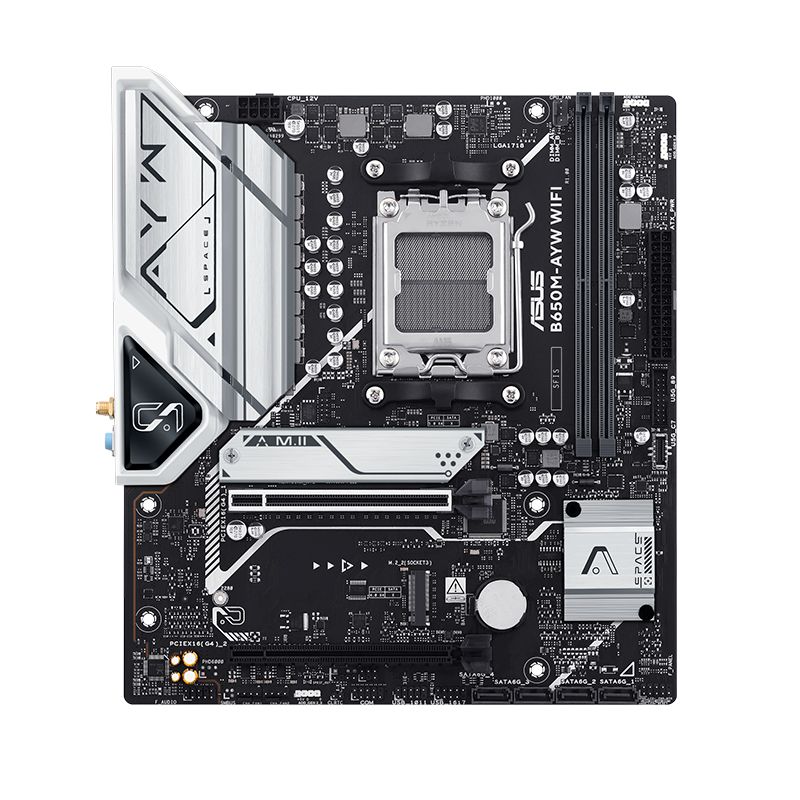 MOTHERBOARD ASUS B650M-AYW WIFI, CHIPSET AMD B650, AMD SOCKET AM5, MATX