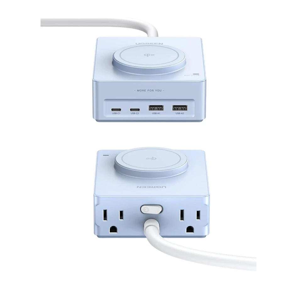 REGLETA DE ALIMENTACION UGREEN CON CARGA INALAMBRICA QI2 15W