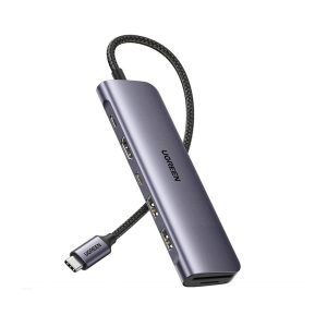 ADAPTADOR UGREEN HUB 7 EN 1 USB-C A HDMI USB 3.0 PD100W SD/TF