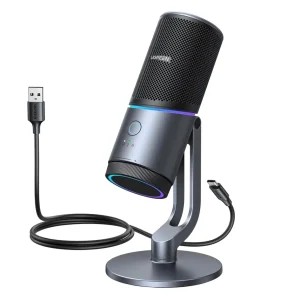 MICROFONO USB UGREEN RGB 24BIT/96KHZ CARDIOIDE PARA STREAMING Y PODCAST