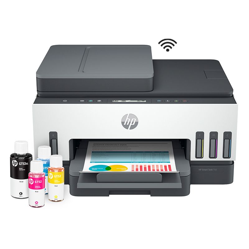IMPRESORA MULTIFUNCIONAL DE TINTA HP SMART TANK 750, IMPRIME/ESCANEA/COPIA/WI-FI/BLUETOOTH