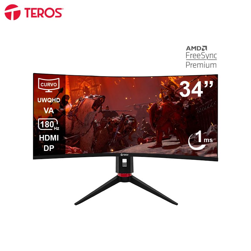 MONITOR CURVO GAMING TEROS TE-3412G 34 UWQHD VA 180HZ 1MS MONITOR CURVO GAMING TEROS TE-3412G 34 UWQHD VA 180HZ 1MS