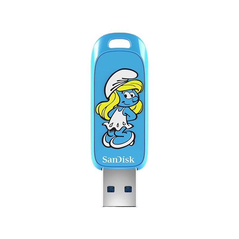 UNIDAD FLASH SANDISK USB SMURFS, 256 GB, USB 3.2 GEN 1 UNIDAD FLASH SANDISK USB SMURFS, 256 GB, USB 3.2 GEN 1