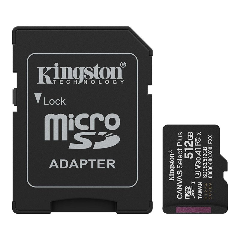 TARJETA DE MEMORIA KINGSTON 512GB MICROSD CANVAS SELECT PLUS TARJETA DE MEMORIA KINGSTON 512GB MICROSD CANVAS SELECT PLUS