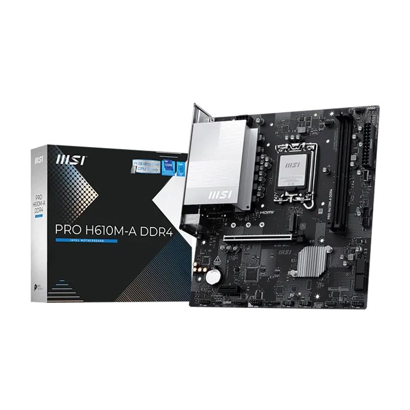 PLACA MSI PRO H610M-A DDR4, CHIPSET INTEL H610, LGA1700, MATX